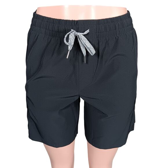 All In Motion 7" Cargo Shorts S Black Elastic Waist / Drawstring 5 Pockets - Picture 1 of 11